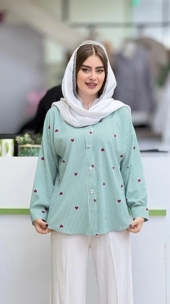 شومیز قلبی ینزی